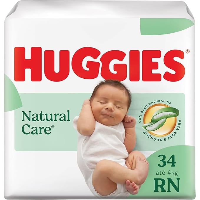 Fralda Huggies Premium Natural Care RN