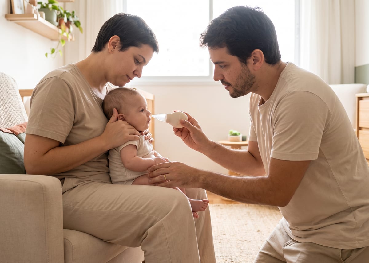 Como usar aspirador nasal em bebê com segurança