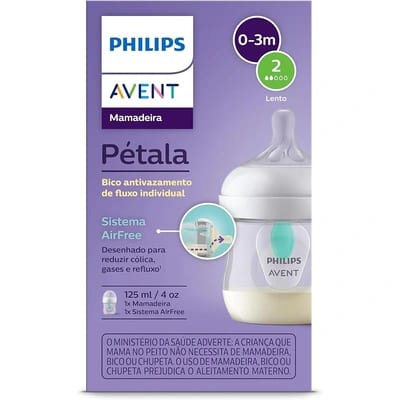 Mamadeira Philips Avent Pétala 3.0 AirFree 125 ml